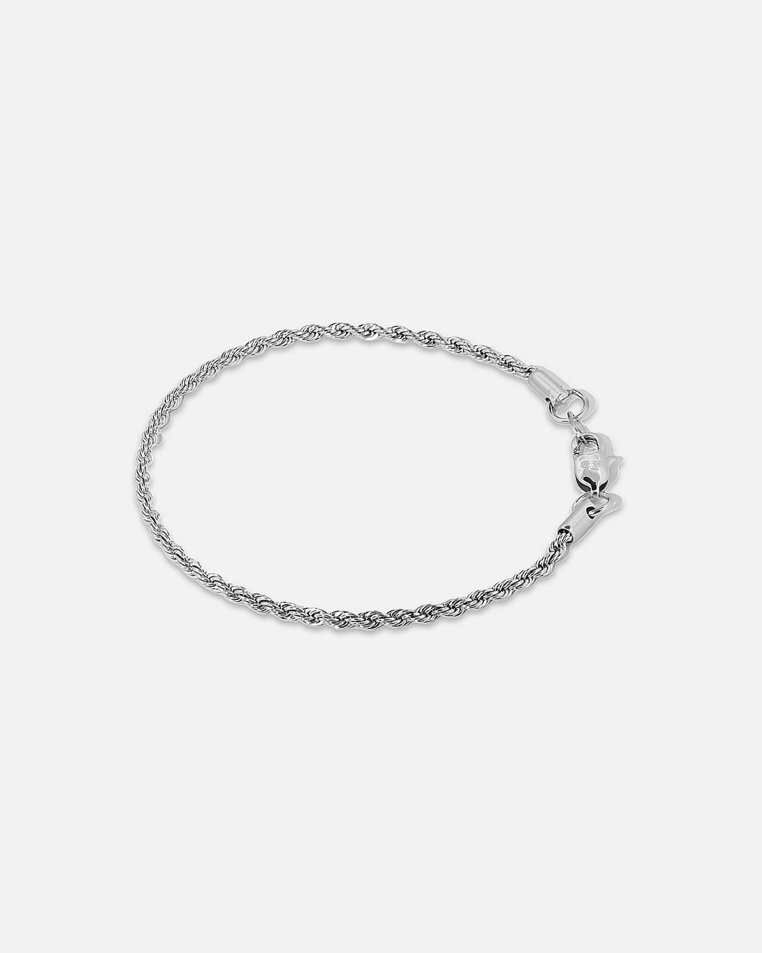 Amazon.com: The Black Bow 4mm 10k White Gold Solid Diamond Cut Rope Chain  Bracelet, 7 Inch: Clothing, Shoes & Jewelry